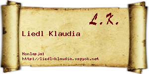 Liedl Klaudia névjegykártya
