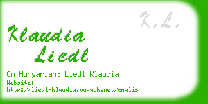 klaudia liedl business card